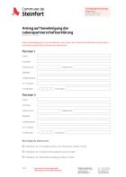 DE - Antrag auf Genehmigung der Lebenspartnerschaftserklärung (Demande d