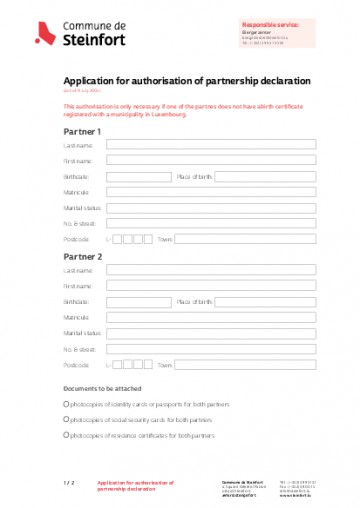 EN - Application for authorisation of partnership declaration (Demande d