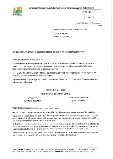 Convocation comité SICONA 20.04.2026