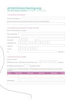 DE - Arbeitsbescheinigung für das Schuljahr 2026 - 2027