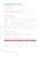 FR - Certificat de travail pour l