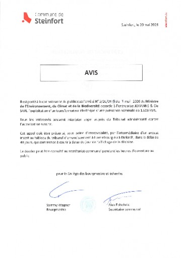 Etablissements classes - Arrêté n°3260017