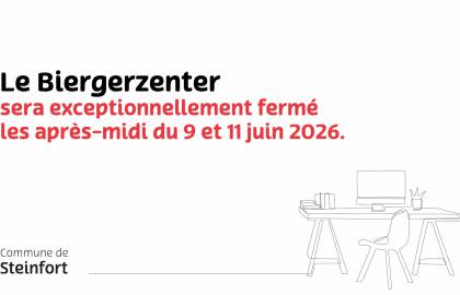 Fermeture Biergerzenter après-midi 9 et 11 juin[MH]