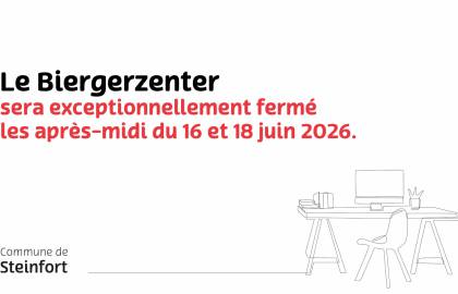 Fermeture Biergerzenter après-midi 16 et 18 juin [MN]