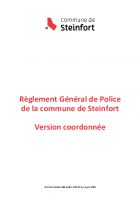Règlement général de police - version coordonné 2026