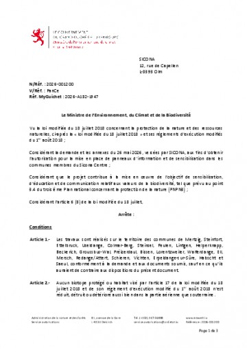 Décision 2026-001200 - SICONA