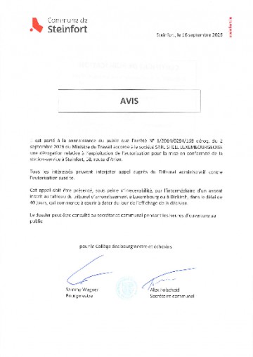 Etablissements classés - arrêté n°120140284168 dérog.