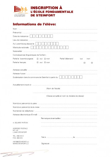 Inscription à l