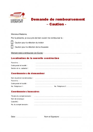 FR - Demande de remboursement d