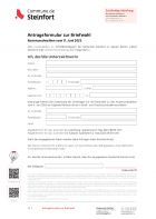 Anfrageformular zur Briefwahl