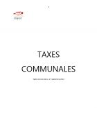 Taxes communales