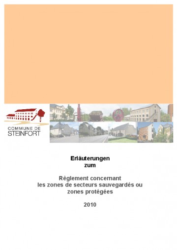 Erläuterungen zum Règlement concernant les zones de secteurs sauvegardés ou zones protégées