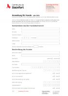 DE - Anmeldung für Hunde