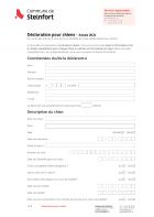 FR - Déclaration pour chiens
