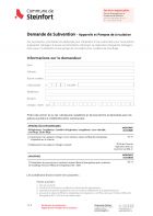 Demande de Subvention - Appareils et Pompes de circulation