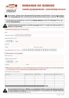 FR - Demande subside extraordinaire associations locales