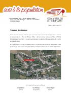 Avis - CHANTIER - Rue du Chateau d eau à Kleinbettingen