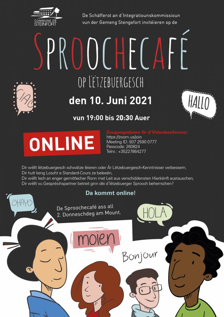 Sproochecafe ONLINE Juni