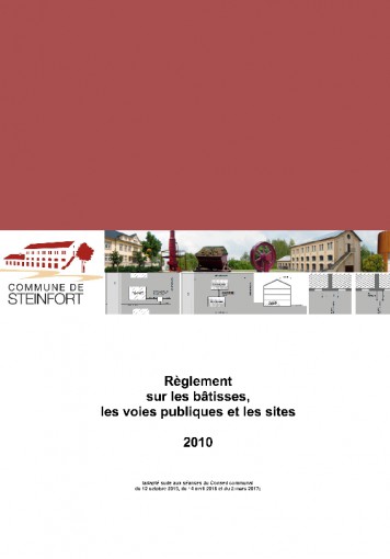 Règlement sur les bâtisses, les voies publiques et les sites