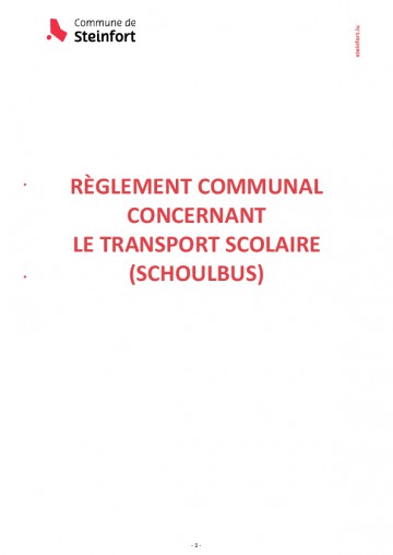 Règlement transport scolaire 2022 2023