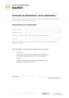FR - Formulaire de demande de cartes - destination