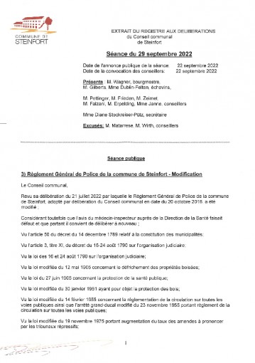 Règlement général de Police