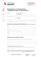 FR - Demande pour un emplacement au Stengeforter Owes-an Emweltmaart