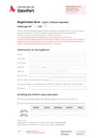 EN - Registration form pre-school Précoce education