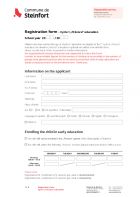 EN - Registration form pre-school Précoce education