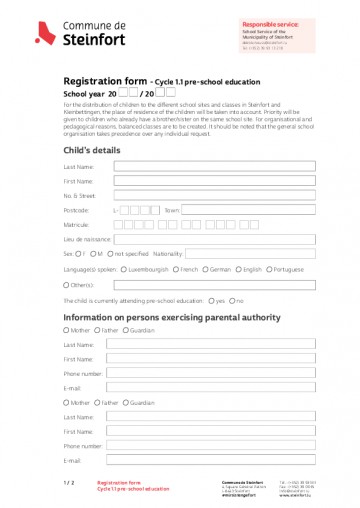 EN - Registration form Cycle 1.1 pre-school education