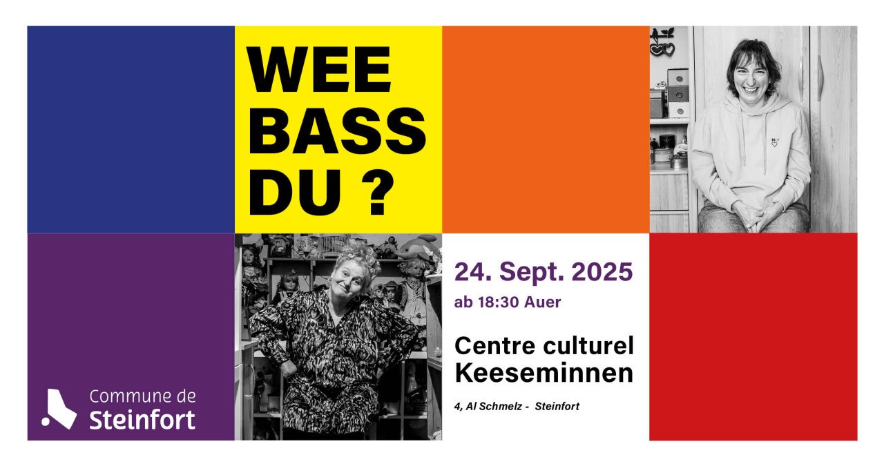 WEE BASS DU ? le 24 septembre 2025 à partir de 18h30 au Centre culturel Keeseminnen à Steinfort.