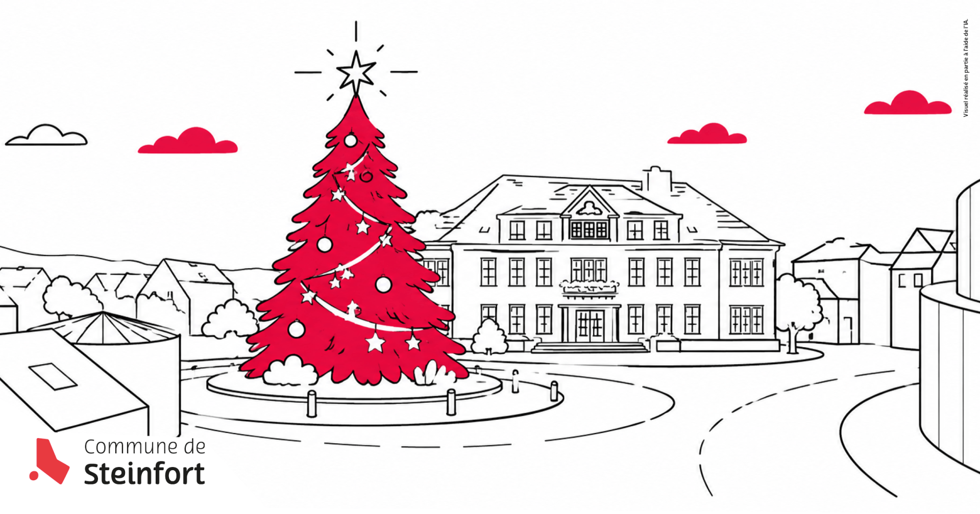 Appel de la Commune de Steinfort à participer à la décoration du sapin de Noël installé devant le bâtiment communal.
